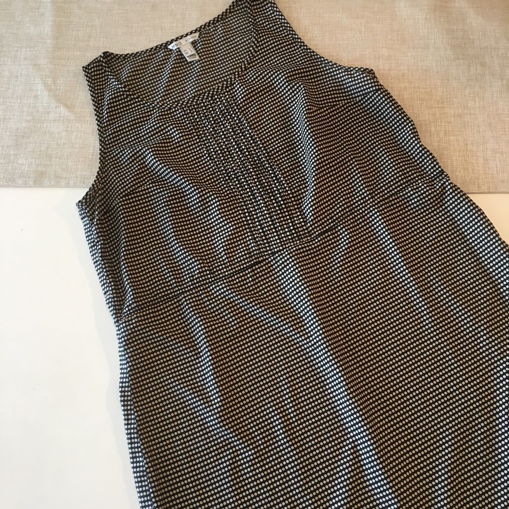 ✨MNG by Mango✨ Polka Dot Dress Black + Tan  (XL)